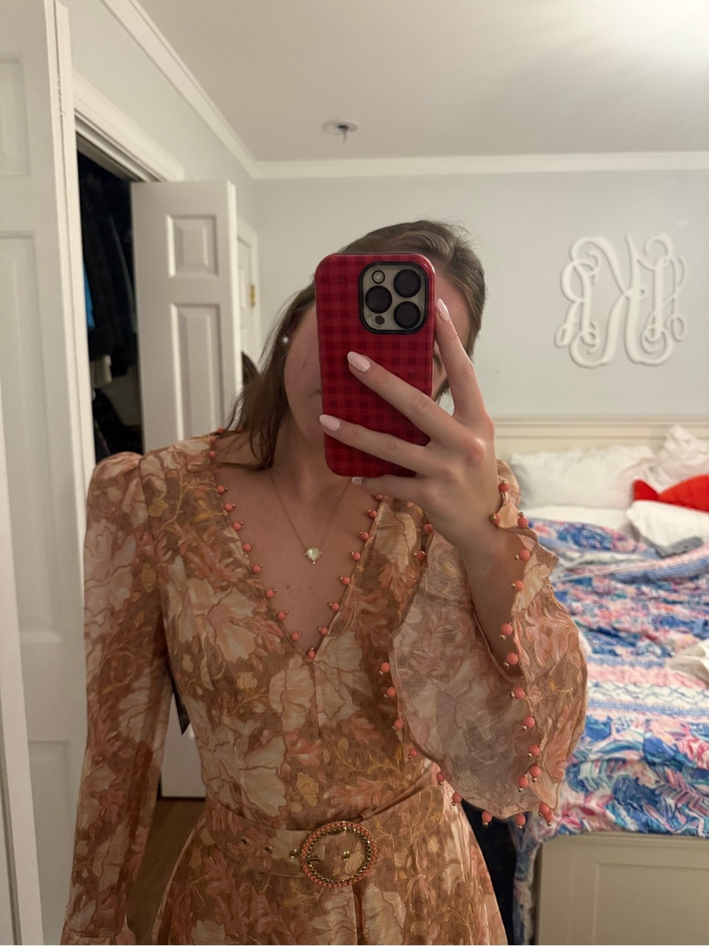 Zimmerman Kaleidoscope Belted Flora Midi Dress - Picture 2 of 6
